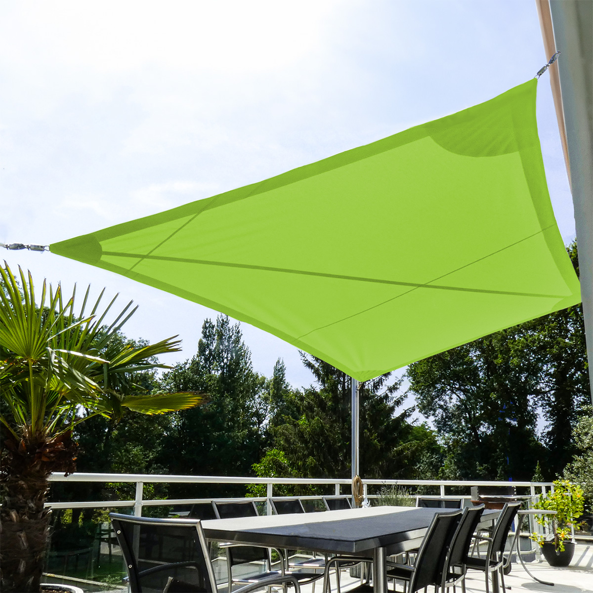 Voile rectangulaire soltis vert anis