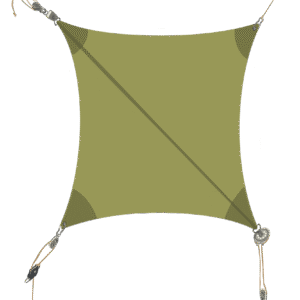 schèma voile trapèze carré rectangle sur enrouleur sur mesure